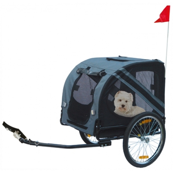 nieuwigheid koolstof pak Karlie fietskar doggy liner economy grijs/zwart - Hondenspullenkopen.nl