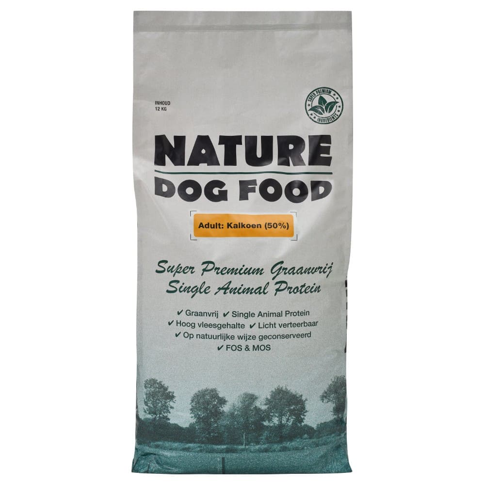 Nature Dog Food Hypoallergeen Hondenvoer Adult Graanvrij Kalkoen