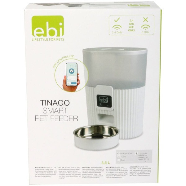 EBI Tinago - Smart Feeder - Voerautomaat Kat - Wit - In Doos