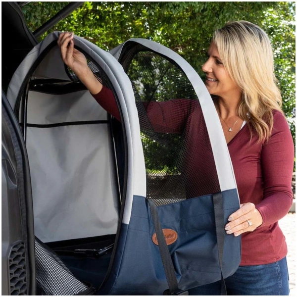 PetSafe Happy Ride Collapsible Travel Carrier - Autobench - Opvouwbare Hondenbench voor Auto - Opvouwbaar