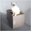 I Love Happy Cat Cardboard Scratcher Block - Freya - Krabblok - Beige - Sfeerfoto