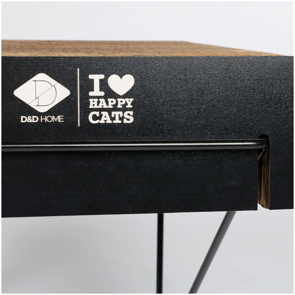 I Love Happy Cats Kartonnen Wandplank - David - Bruin:Zwart - Detailfoto