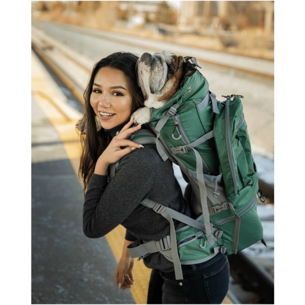 Kolossus Big Dog Carrier & Backpack - Hondenrugzak - Green - Sfeerfoto 2