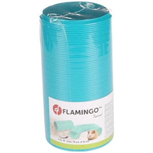 Flamingo Knaagdierspeelgoed - Flex Tunnel - Turkoois - In verpakking